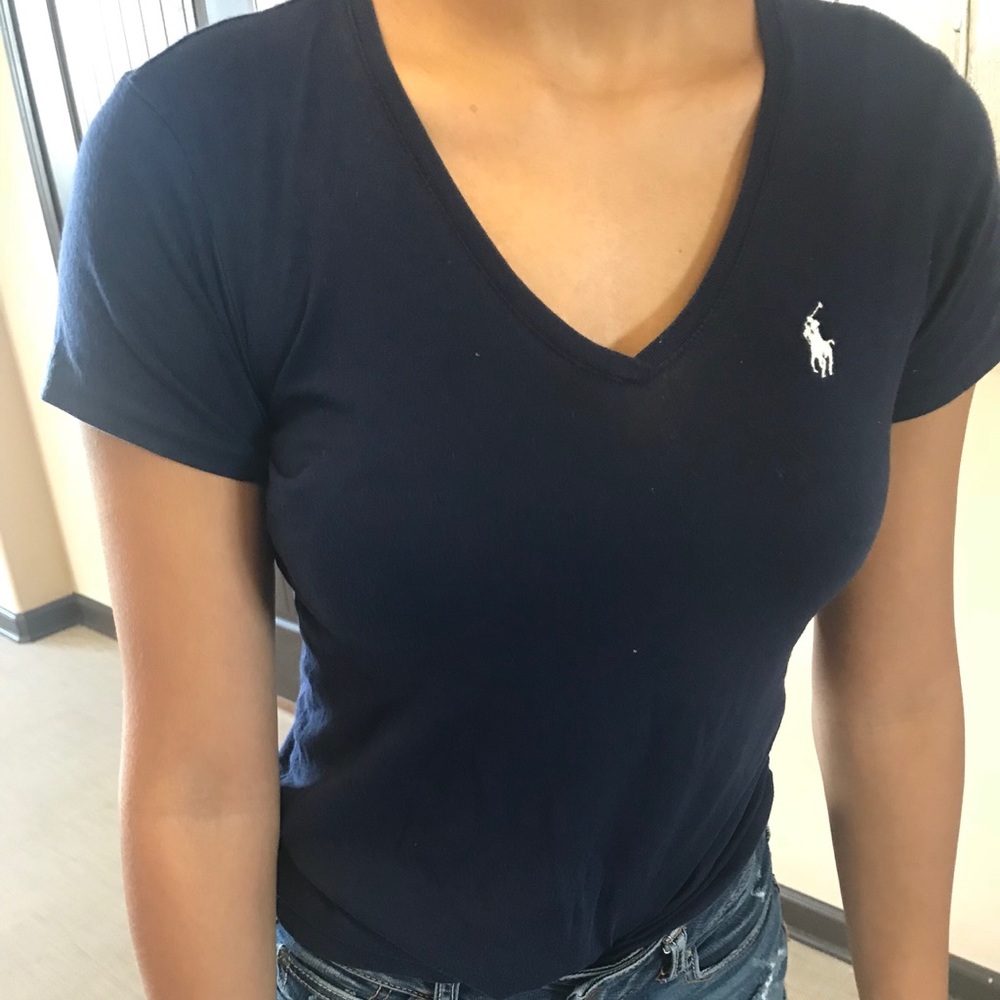 Navy Ralph Lauren polo shirt.